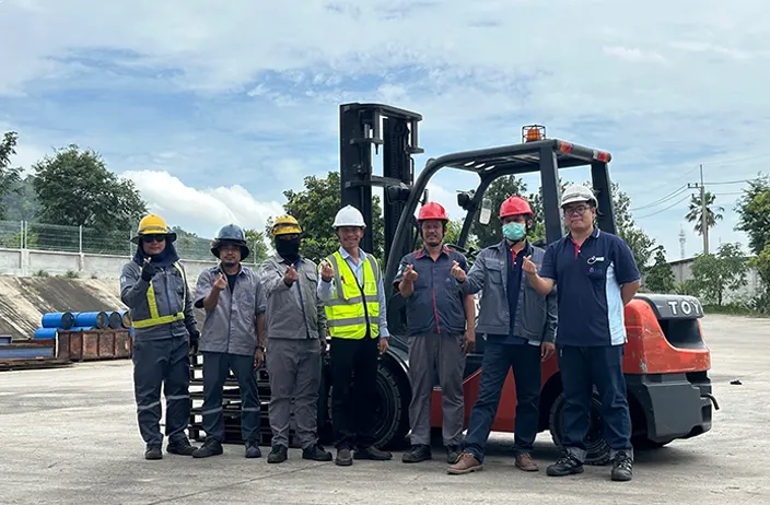 APA Steel Intertrade forklift safety training – การอบรมความปลอดภัยการใช้รถยกของพนักงานเอพีเอ สตีล อินเตอร์เทรด